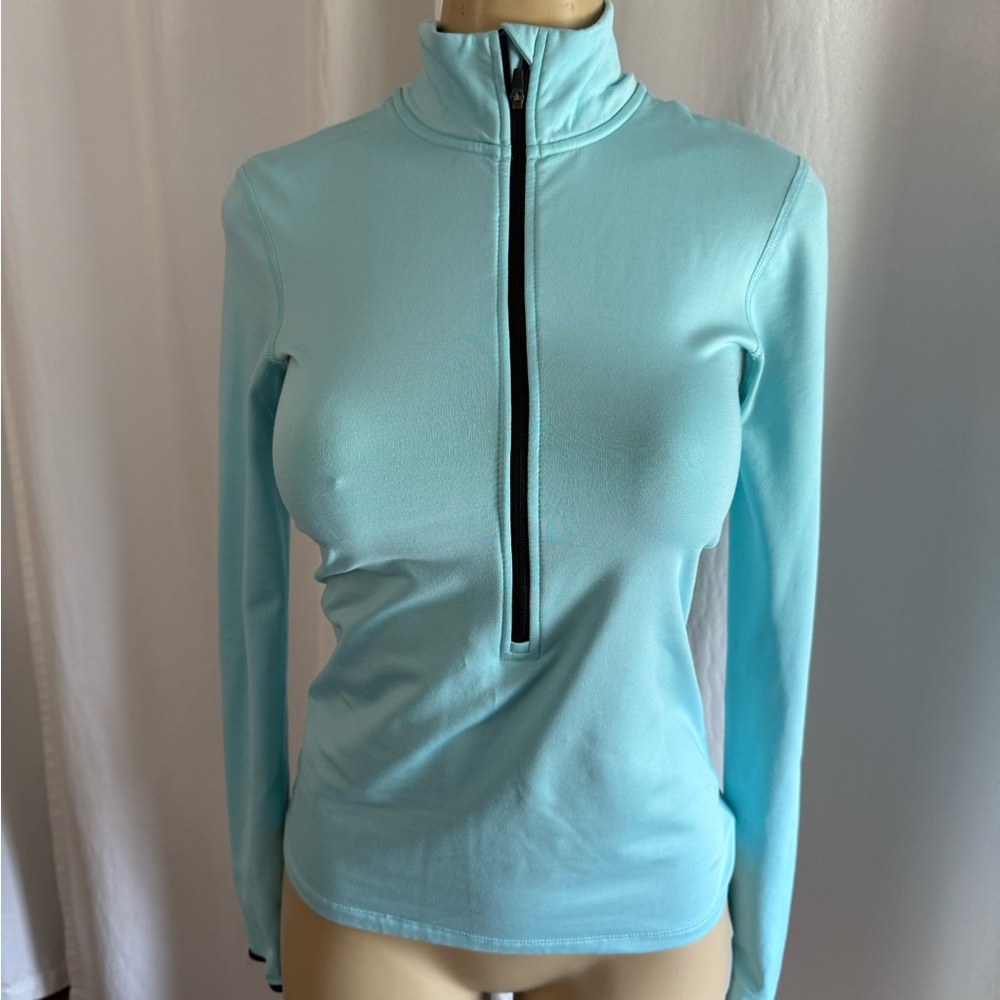 Women's Light Blue Quarter-Zip Top